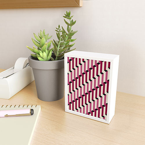 Colour Poems Columns Pattern I Framed Mini Art Print