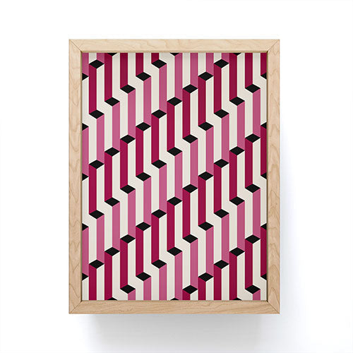 Colour Poems Columns Pattern I Framed Mini Art Print