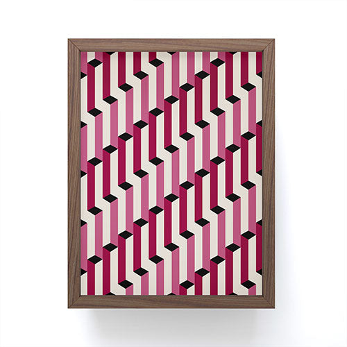 Colour Poems Columns Pattern I Framed Mini Art Print