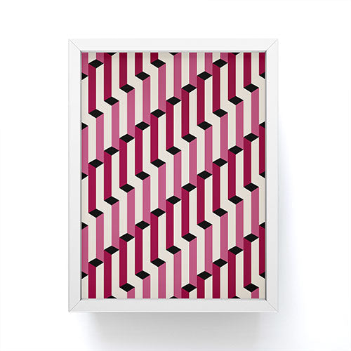 Colour Poems Columns Pattern I Framed Mini Art Print