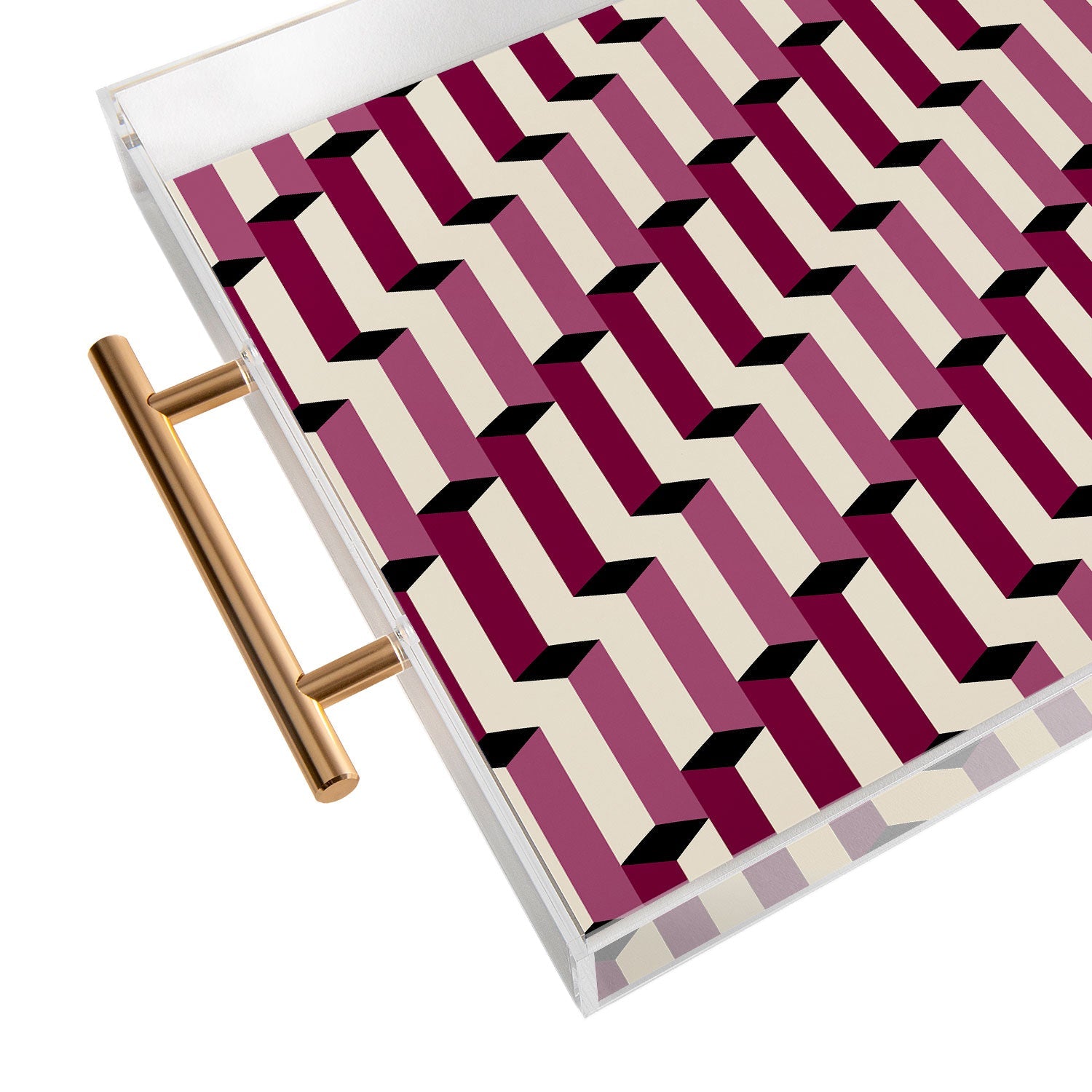 Colour Poems Columns Pattern I Acrylic Tray