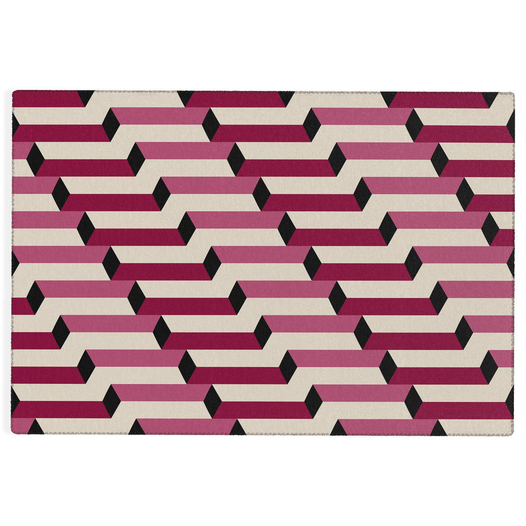 Colour Poems Columns Pattern I Outdoor Rug