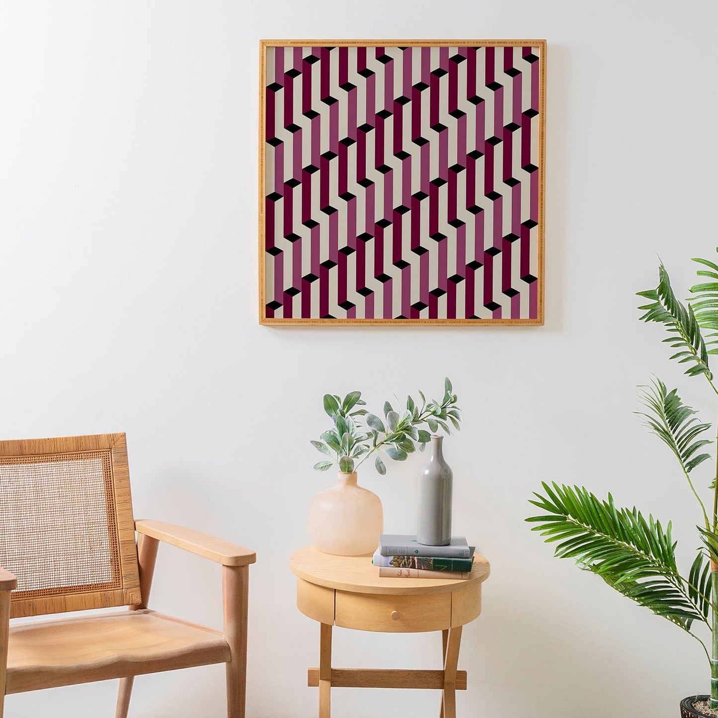Colour Poems Columns Pattern I Framed Wall Art