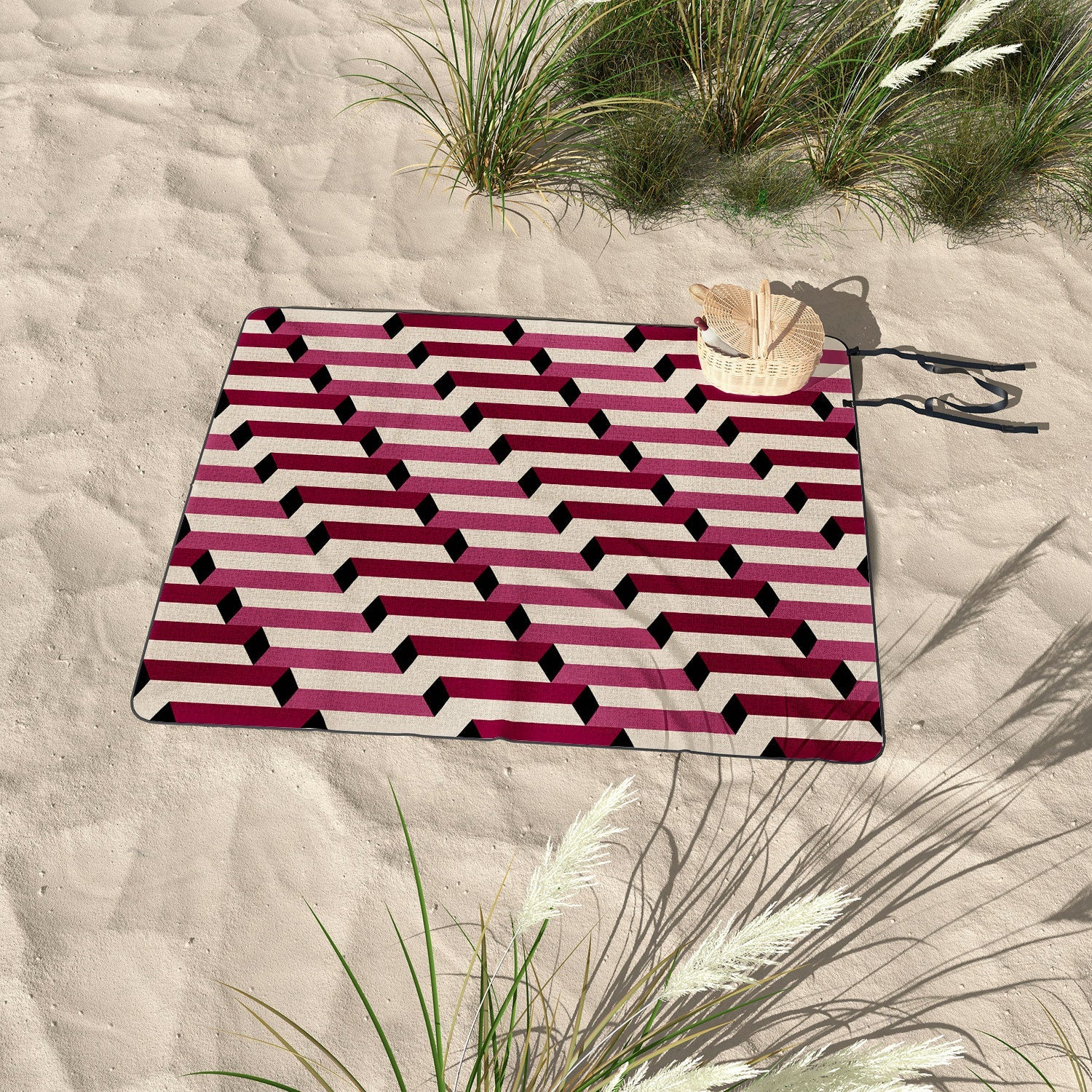 Colour Poems Columns Pattern I Picnic Blanket