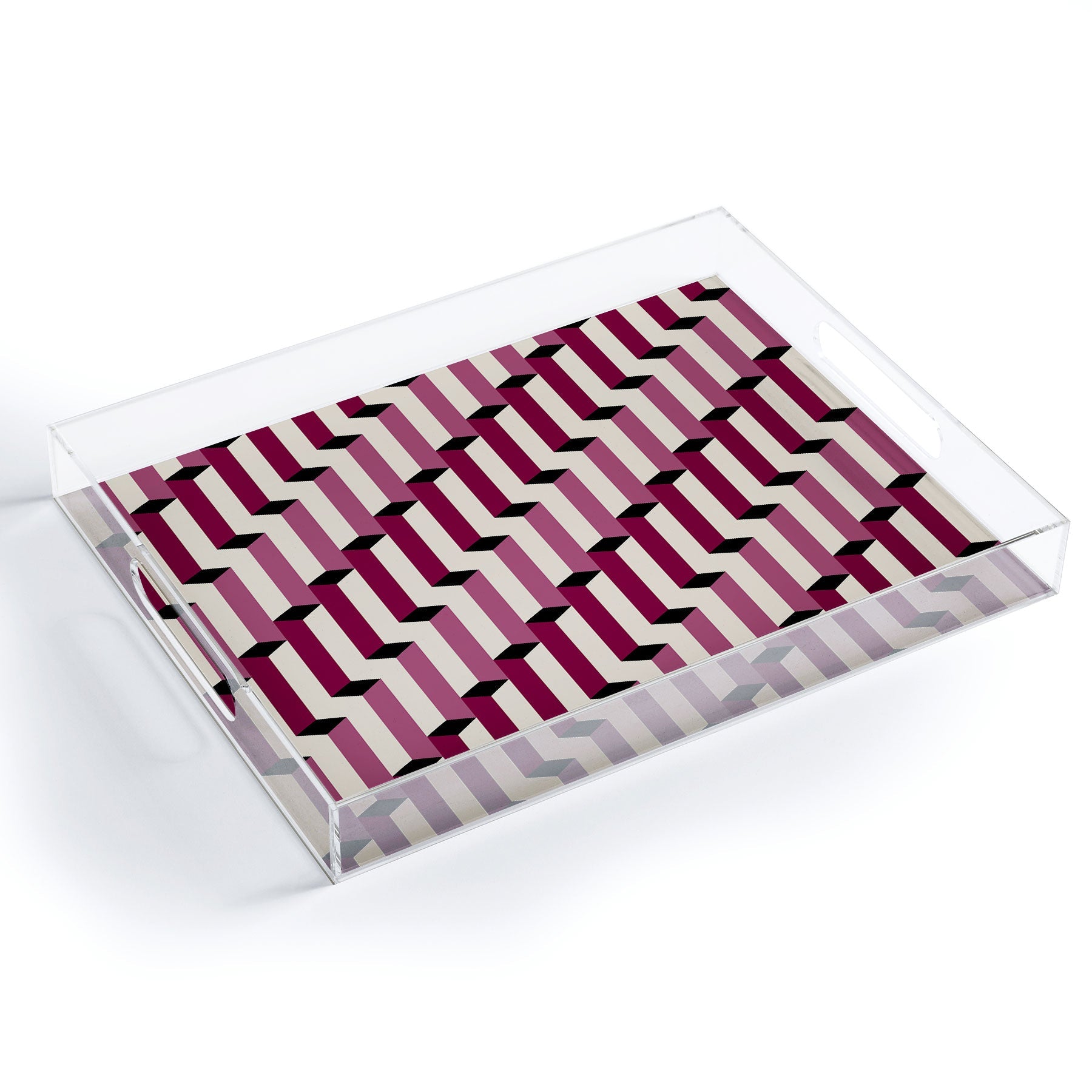 Colour Poems Columns Pattern I Acrylic Tray