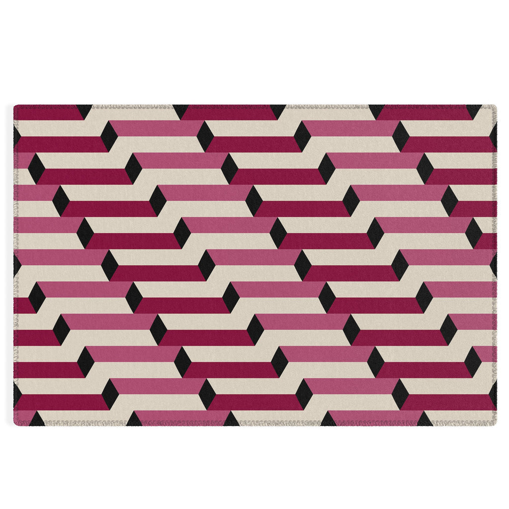Colour Poems Columns Pattern I Outdoor Rug