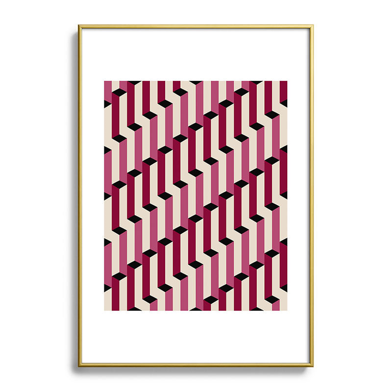 Colour Poems Columns Pattern I Metal Framed Art Print