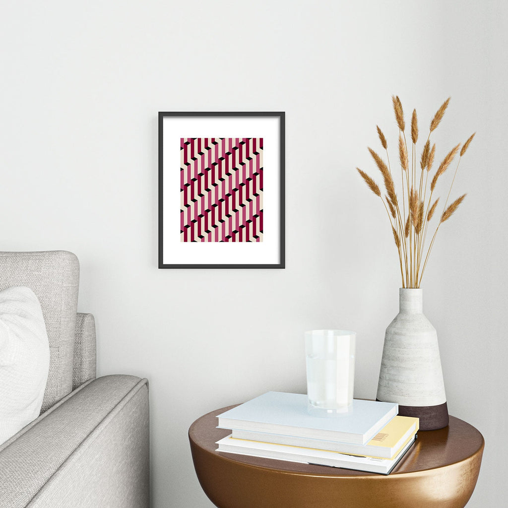 Colour Poems Columns Pattern I Metal Framed Art Print