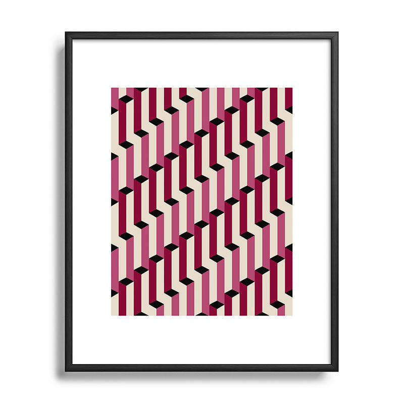 Colour Poems Columns Pattern I Metal Framed Art Print