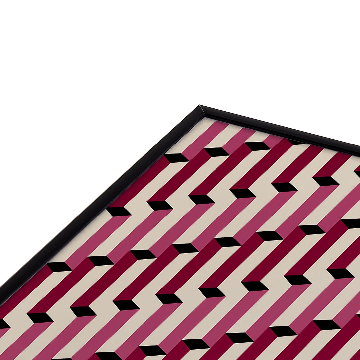 Colour Poems Columns Pattern I Square Metal Framed Art Print