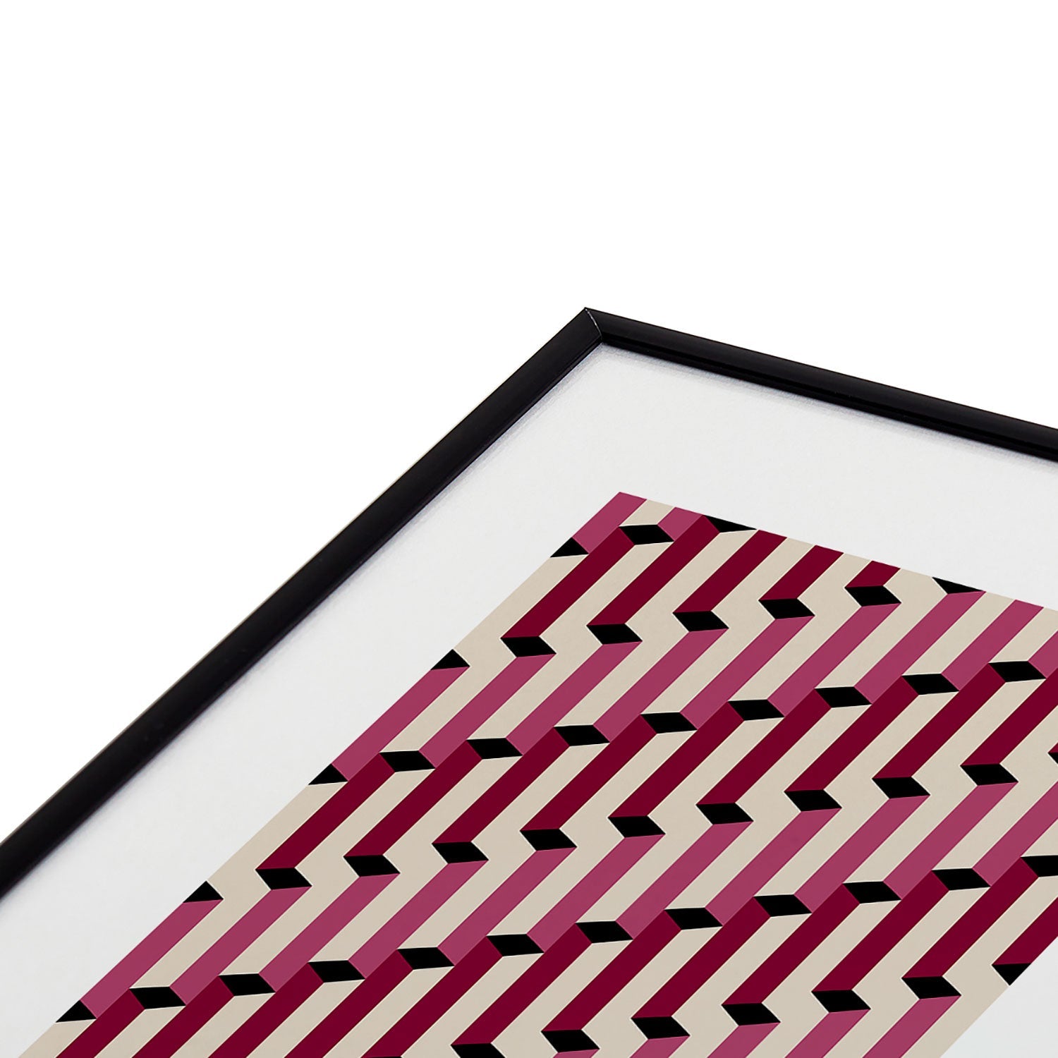 Colour Poems Columns Pattern I Metal Framed Art Print