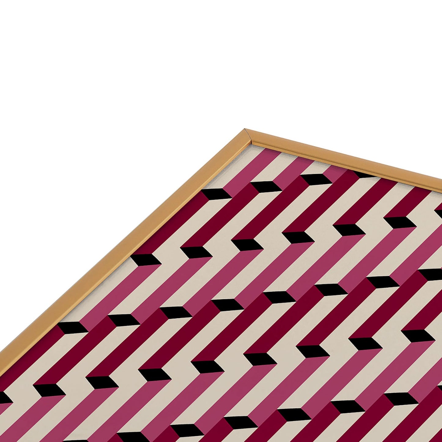 Colour Poems Columns Pattern I Square Metal Framed Art Print