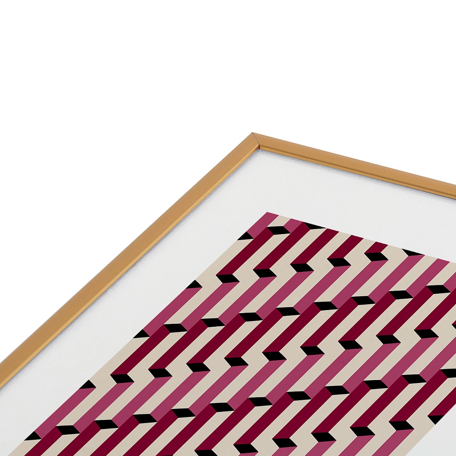 Colour Poems Columns Pattern I Metal Framed Art Print