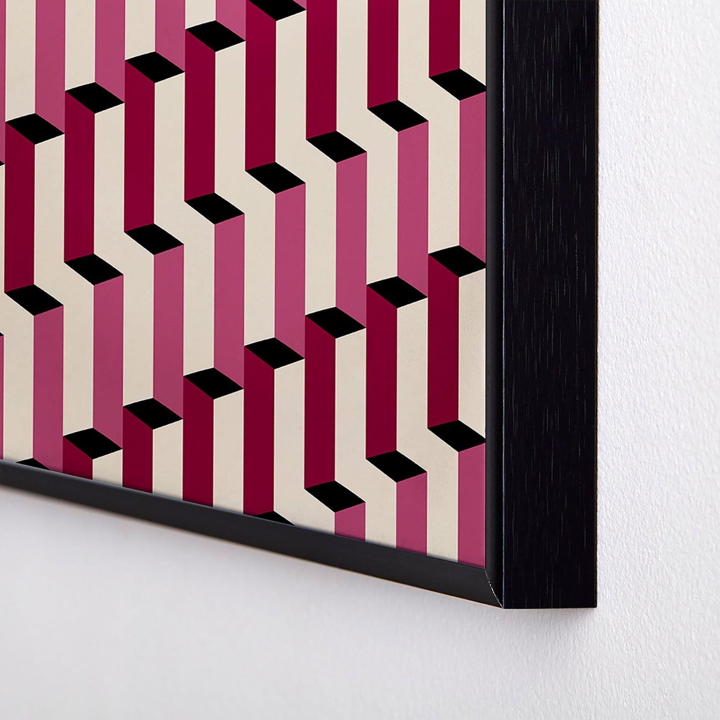 Colour Poems Columns Pattern I Square Metal Framed Art Print