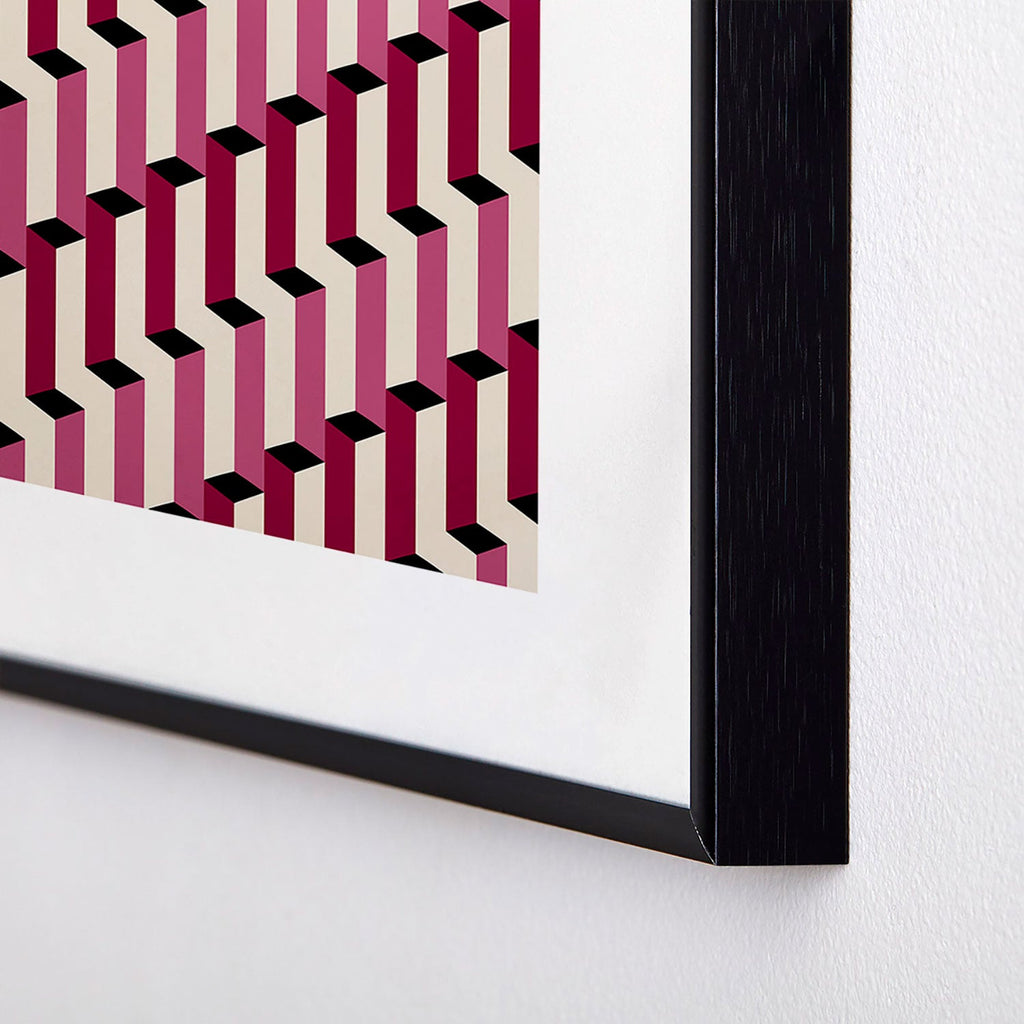 Colour Poems Columns Pattern I Metal Framed Art Print