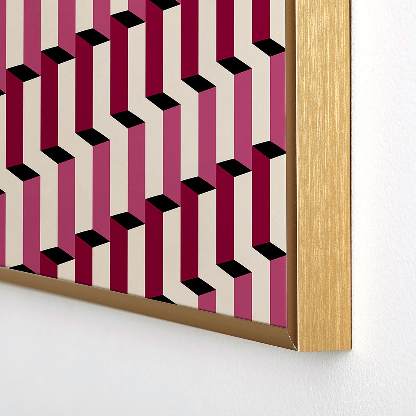 Colour Poems Columns Pattern I Square Metal Framed Art Print