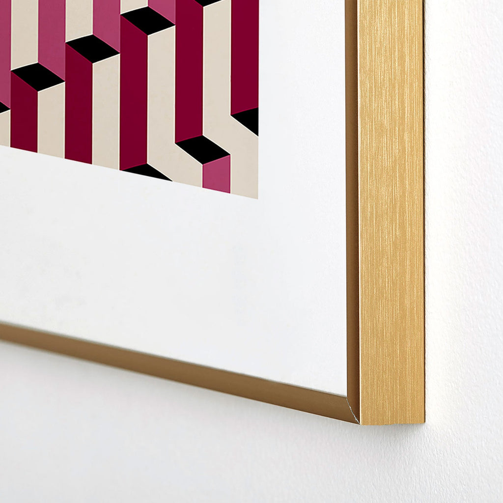 Colour Poems Columns Pattern I Metal Framed Art Print