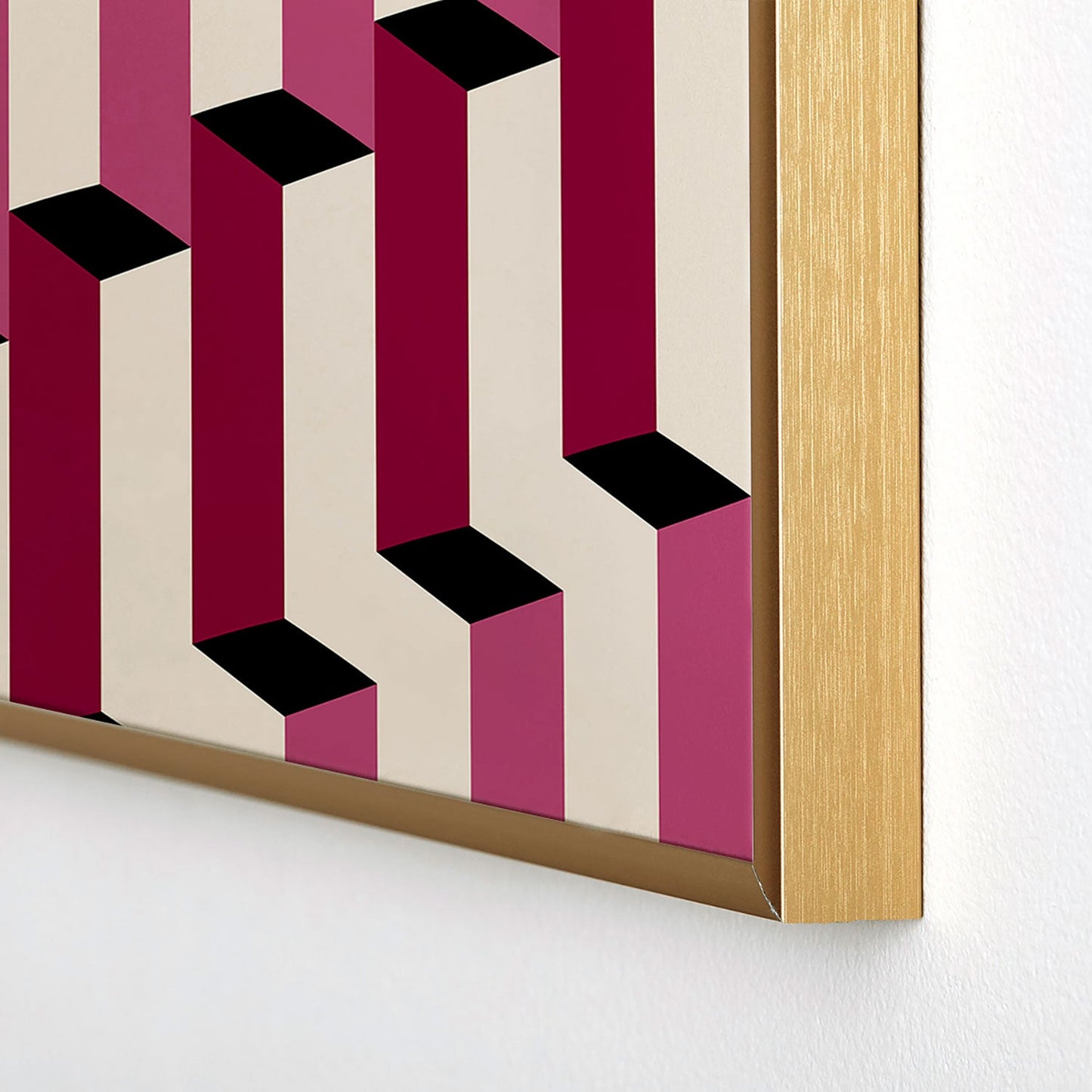 Colour Poems Columns Pattern I Square Metal Framed Art Print