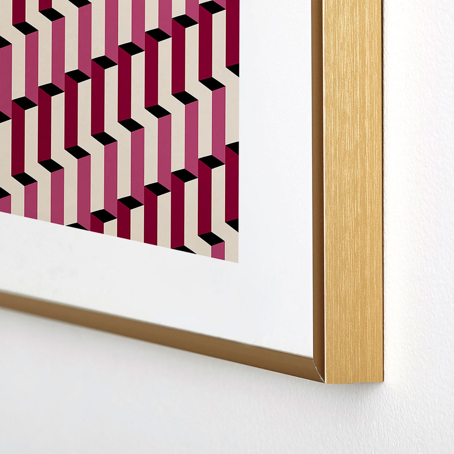 Colour Poems Columns Pattern I Metal Framed Art Print