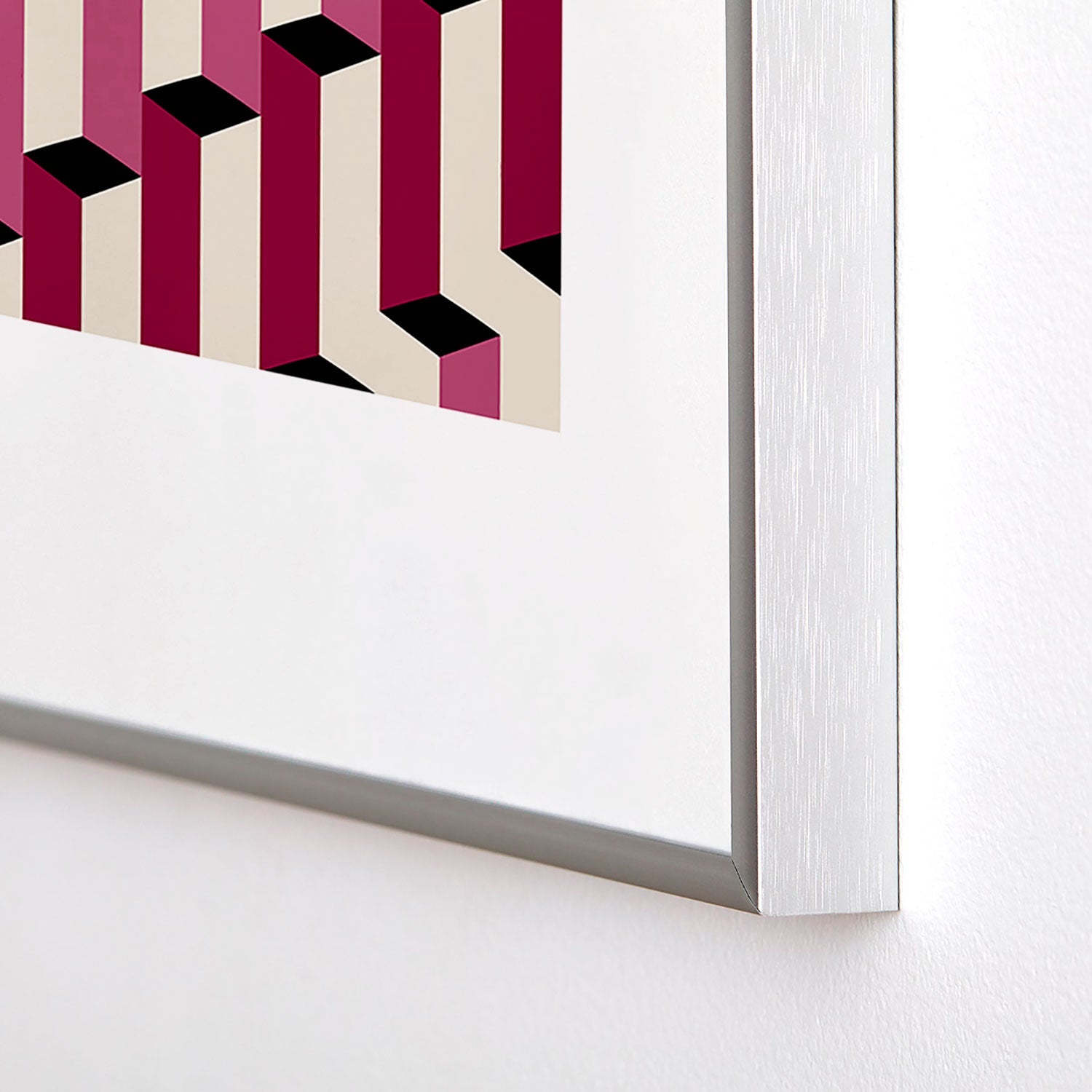 Colour Poems Columns Pattern I Metal Framed Art Print