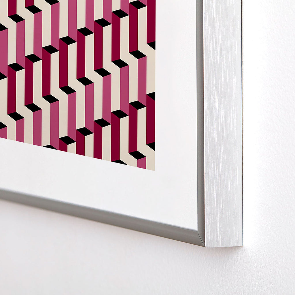Colour Poems Columns Pattern I Metal Framed Art Print