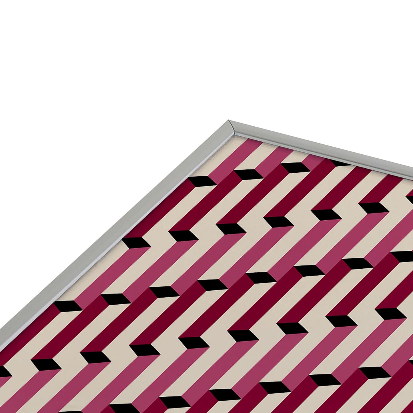Colour Poems Columns Pattern I Square Metal Framed Art Print