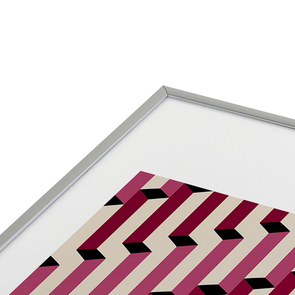 Colour Poems Columns Pattern I Metal Framed Art Print