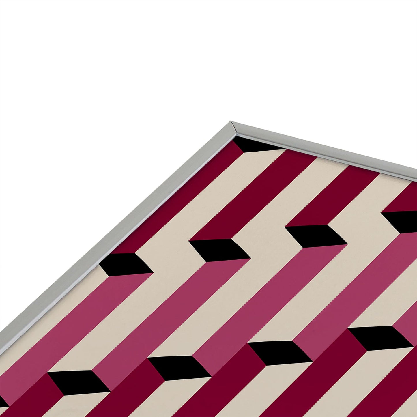 Colour Poems Columns Pattern I Square Metal Framed Art Print