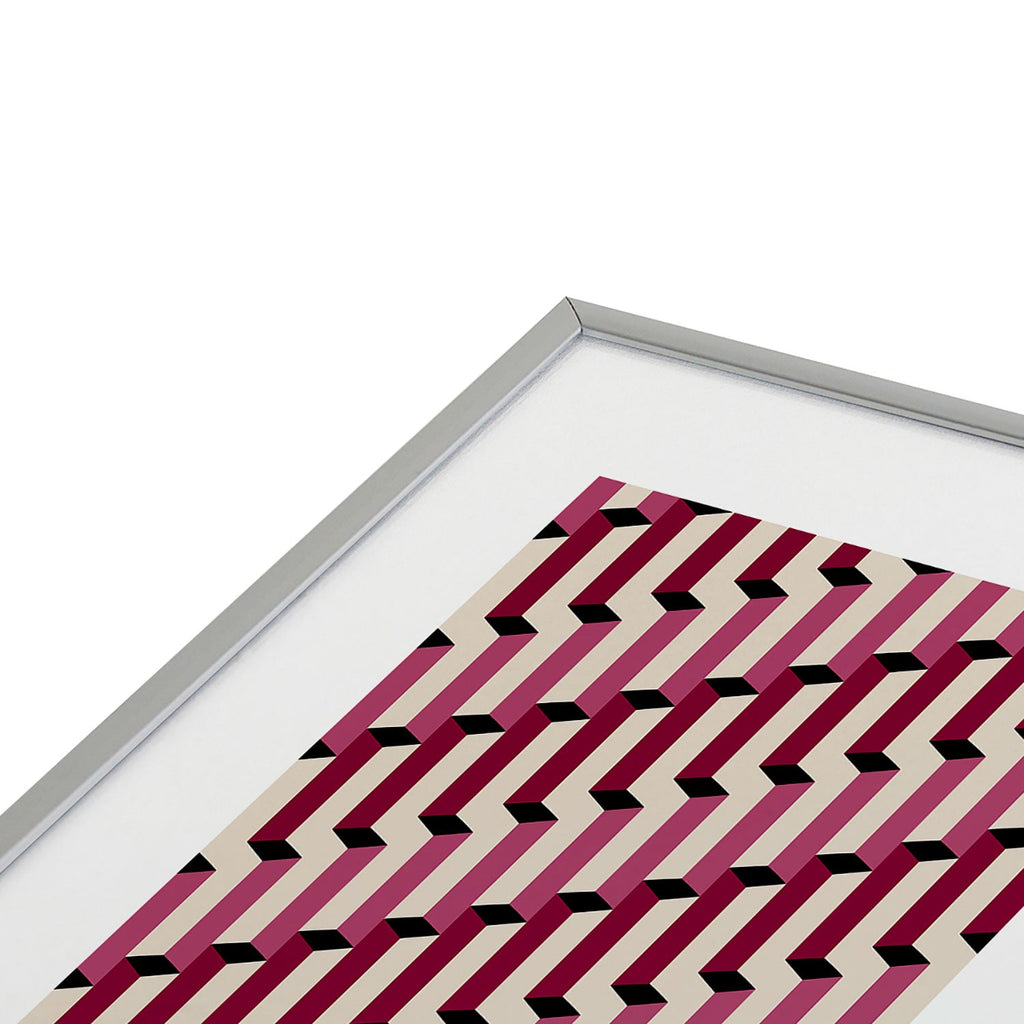 Colour Poems Columns Pattern I Metal Framed Art Print