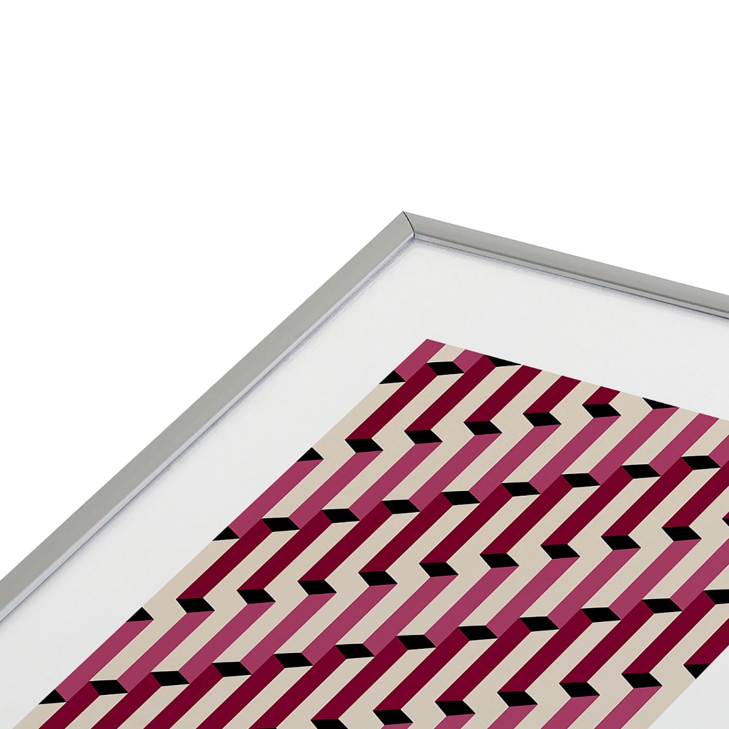 Colour Poems Columns Pattern I Metal Framed Art Print