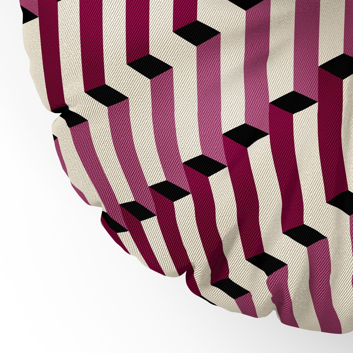 Colour Poems Columns Pattern I Floor Pillow Round