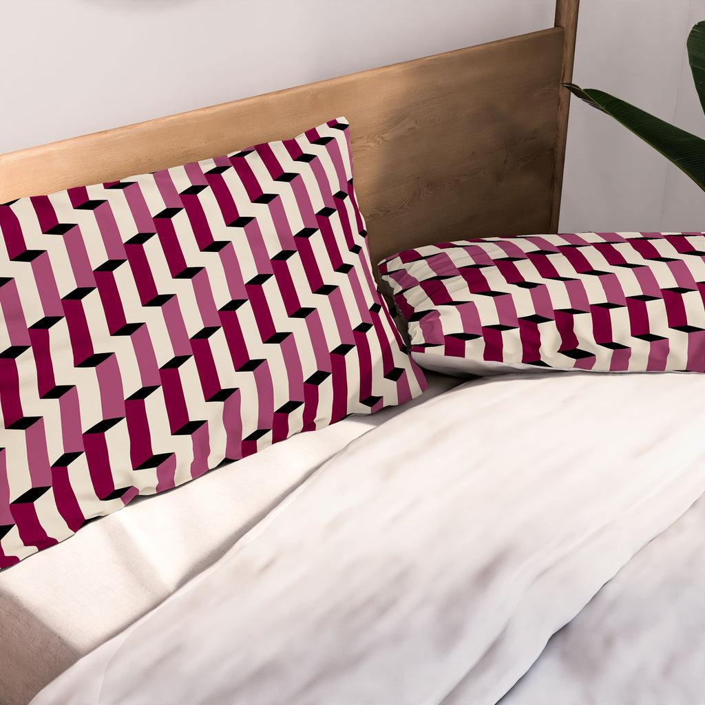 Colour Poems Columns Pattern I Pillow Shams