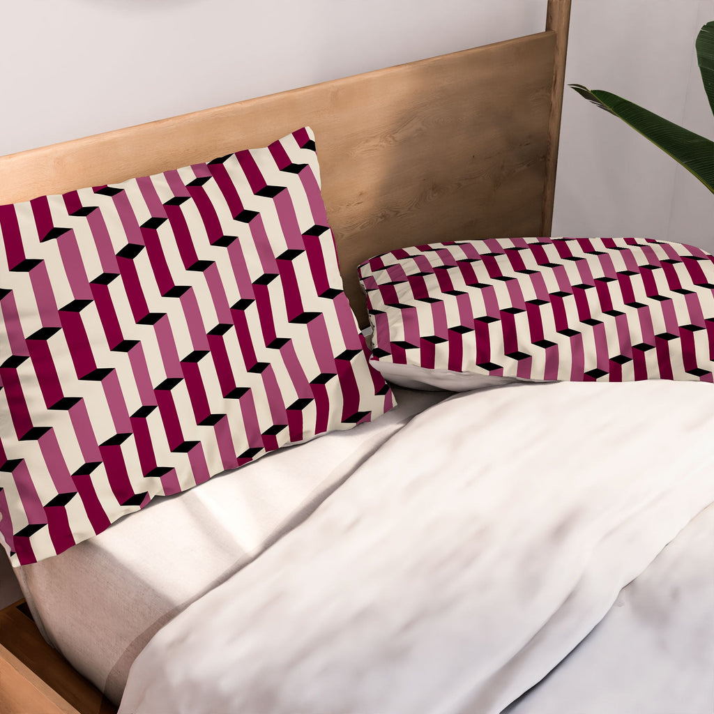Colour Poems Columns Pattern I Pillow Shams
