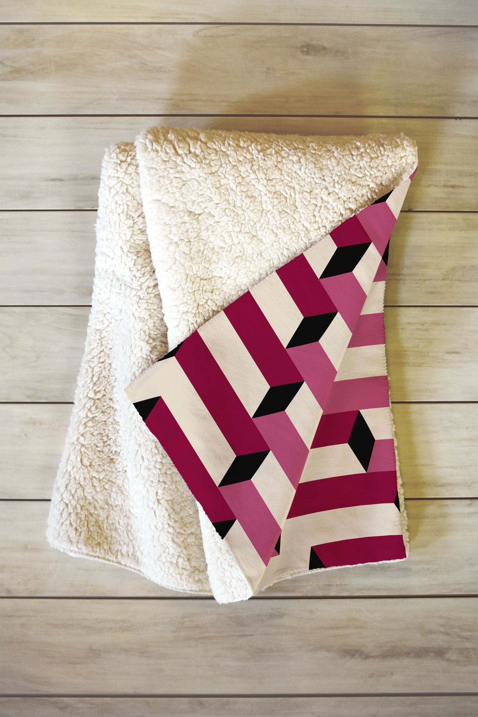 Colour Poems Columns Pattern I Fleece Throw Blanket