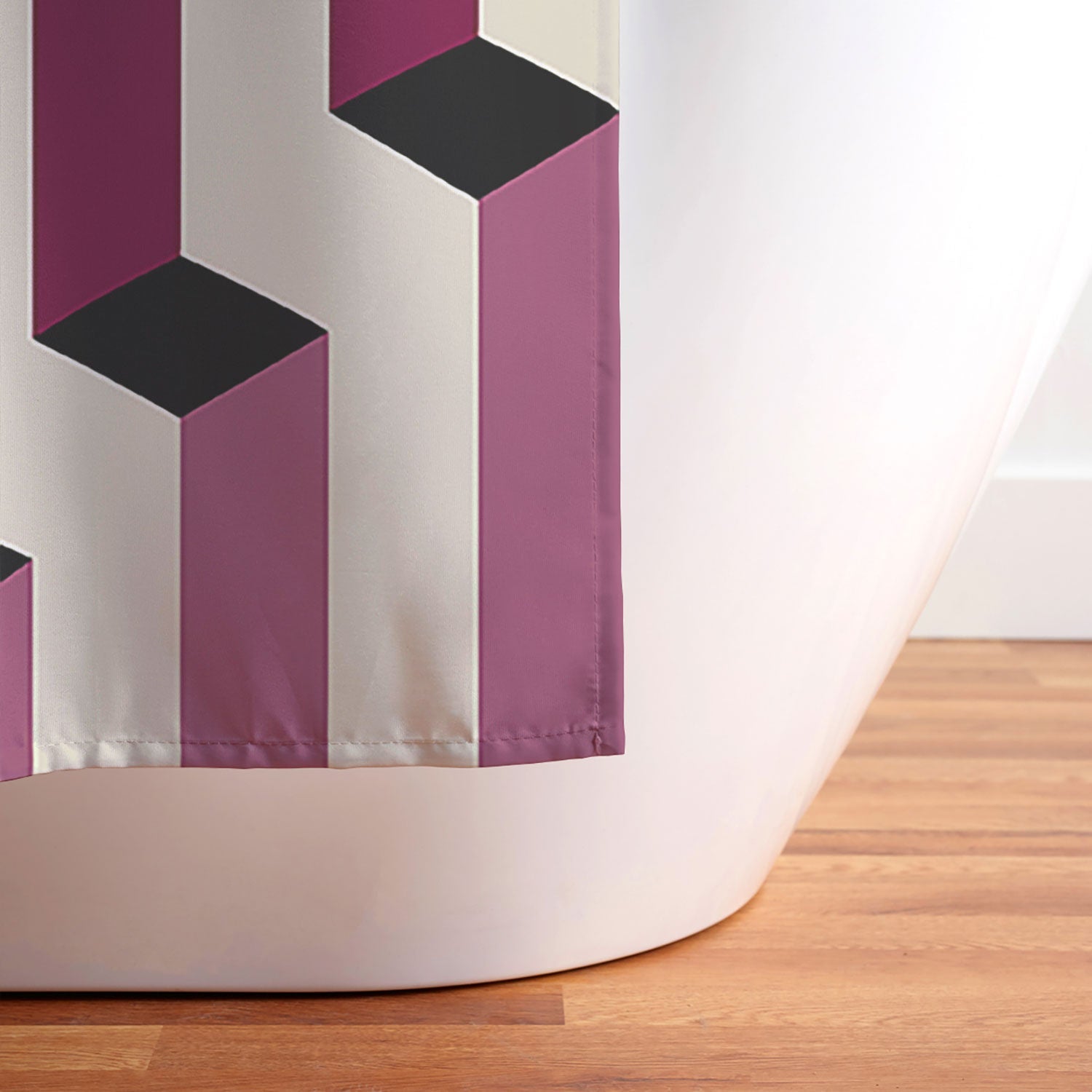 Colour Poems Columns Pattern I Shower Curtain