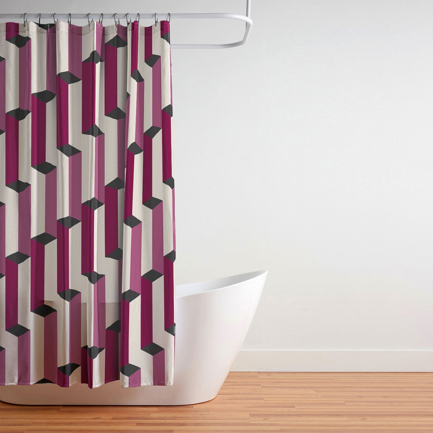 Colour Poems Columns Pattern I Shower Curtain