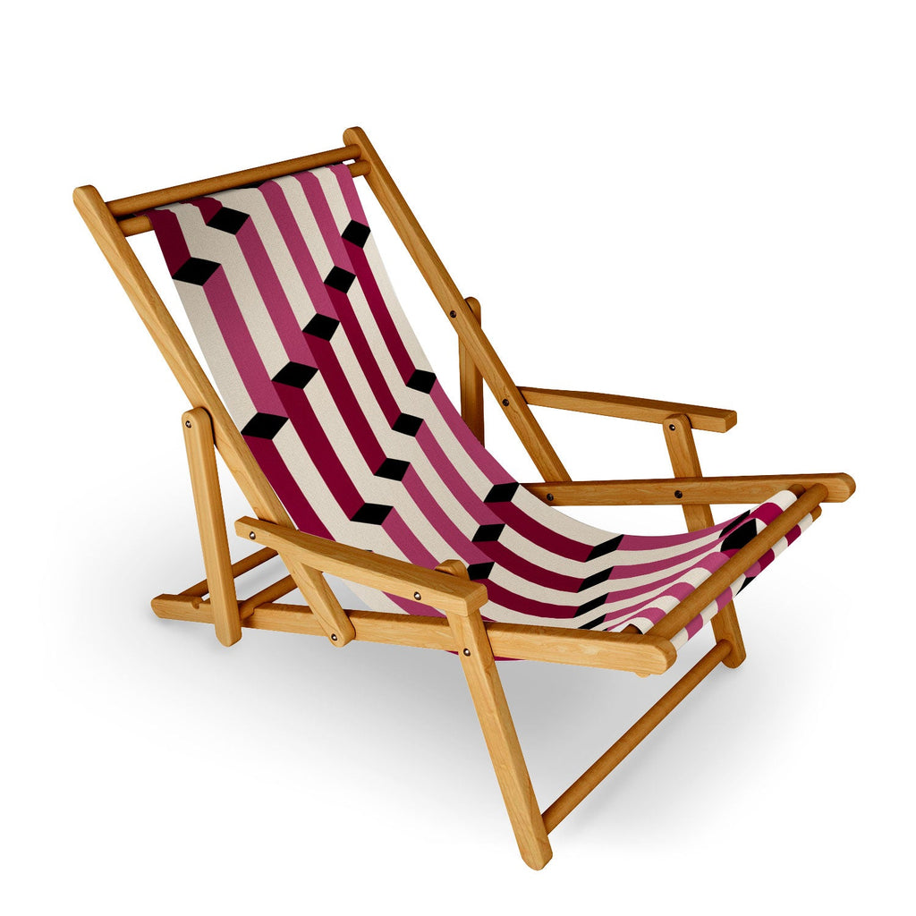 Colour Poems Columns Pattern I Sling Chair
