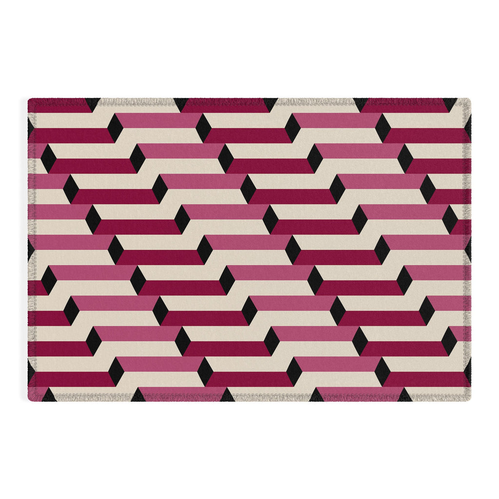 Colour Poems Columns Pattern I Outdoor Rug