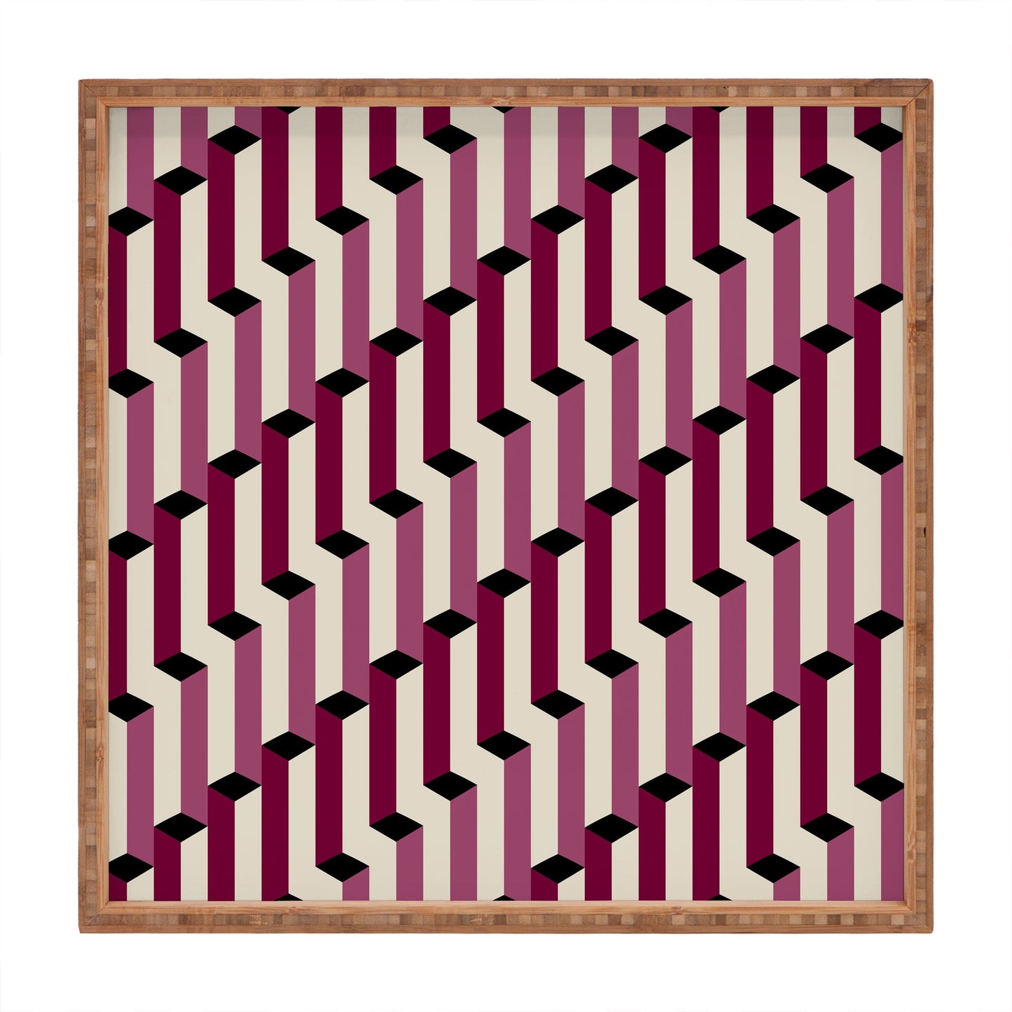 Colour Poems Columns Pattern I Square Tray