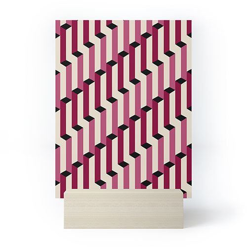 Colour Poems Columns Pattern I Mini Art Print