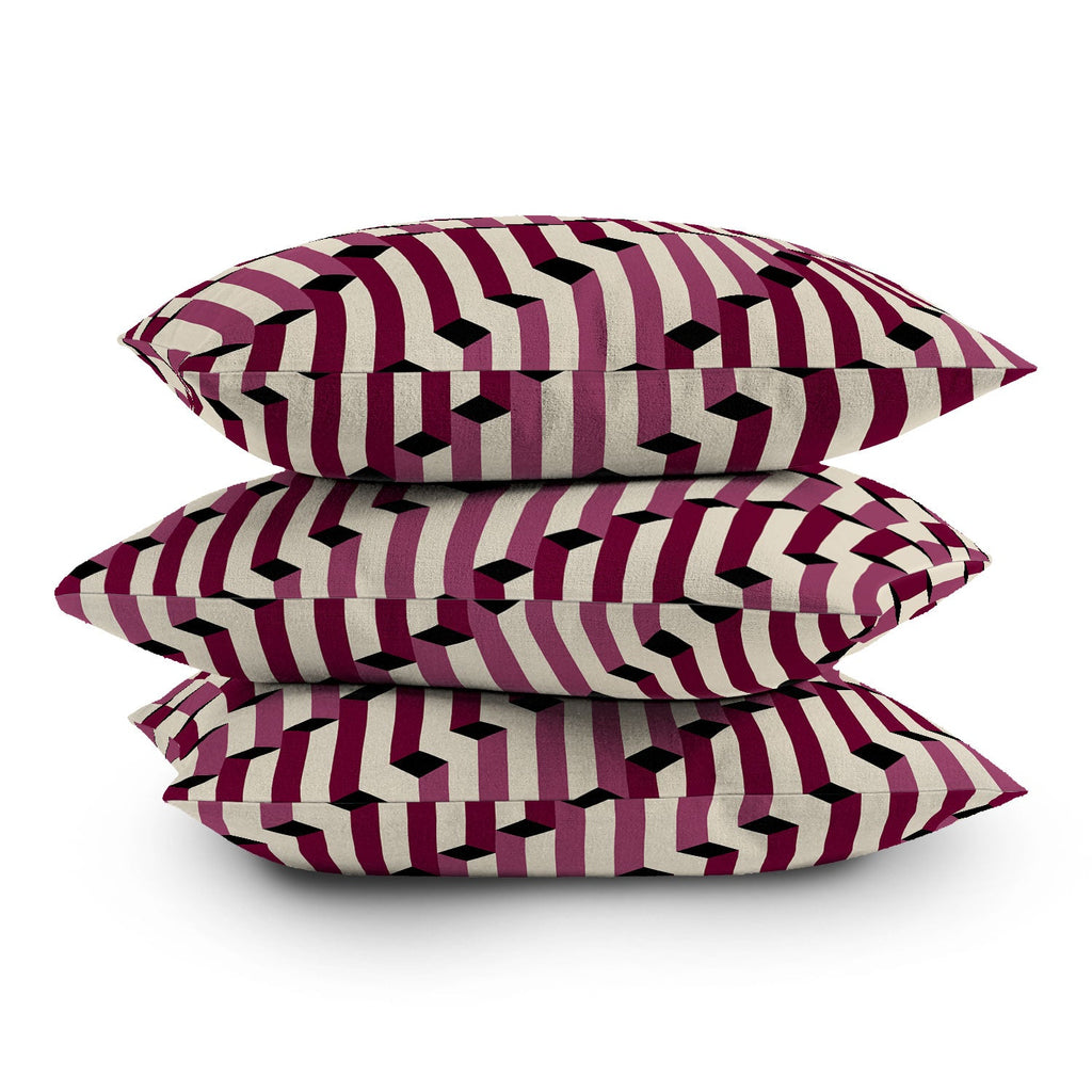 Colour Poems Columns Pattern I Outdoor Throw Pillow
