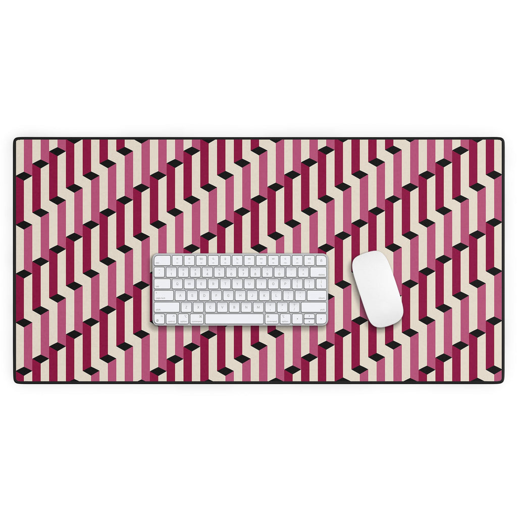Colour Poems Columns Pattern I Desk Mat