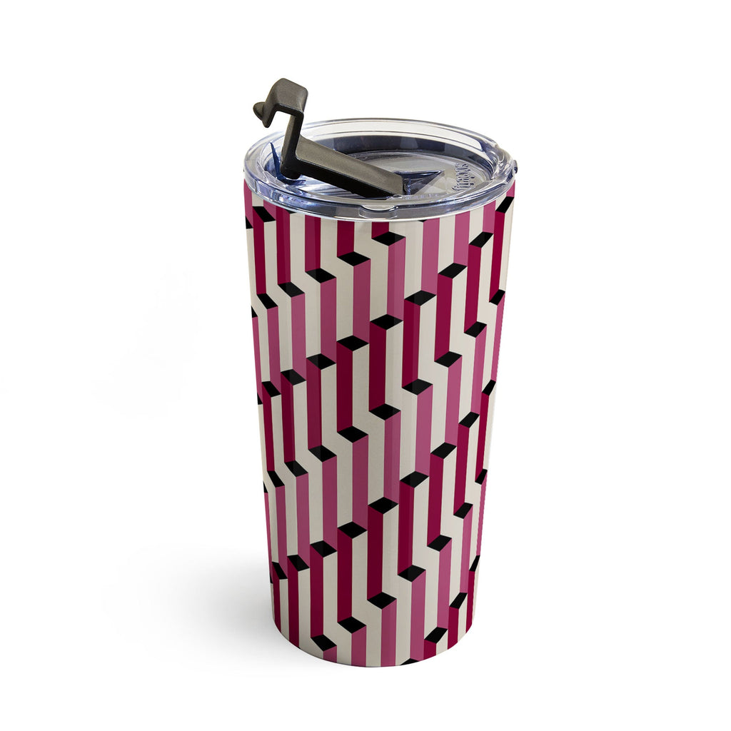 Colour Poems Columns Pattern I Travel Mug