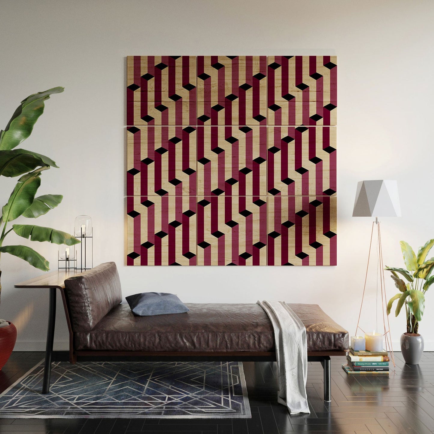 Colour Poems Columns Pattern I Wood Wall Mural