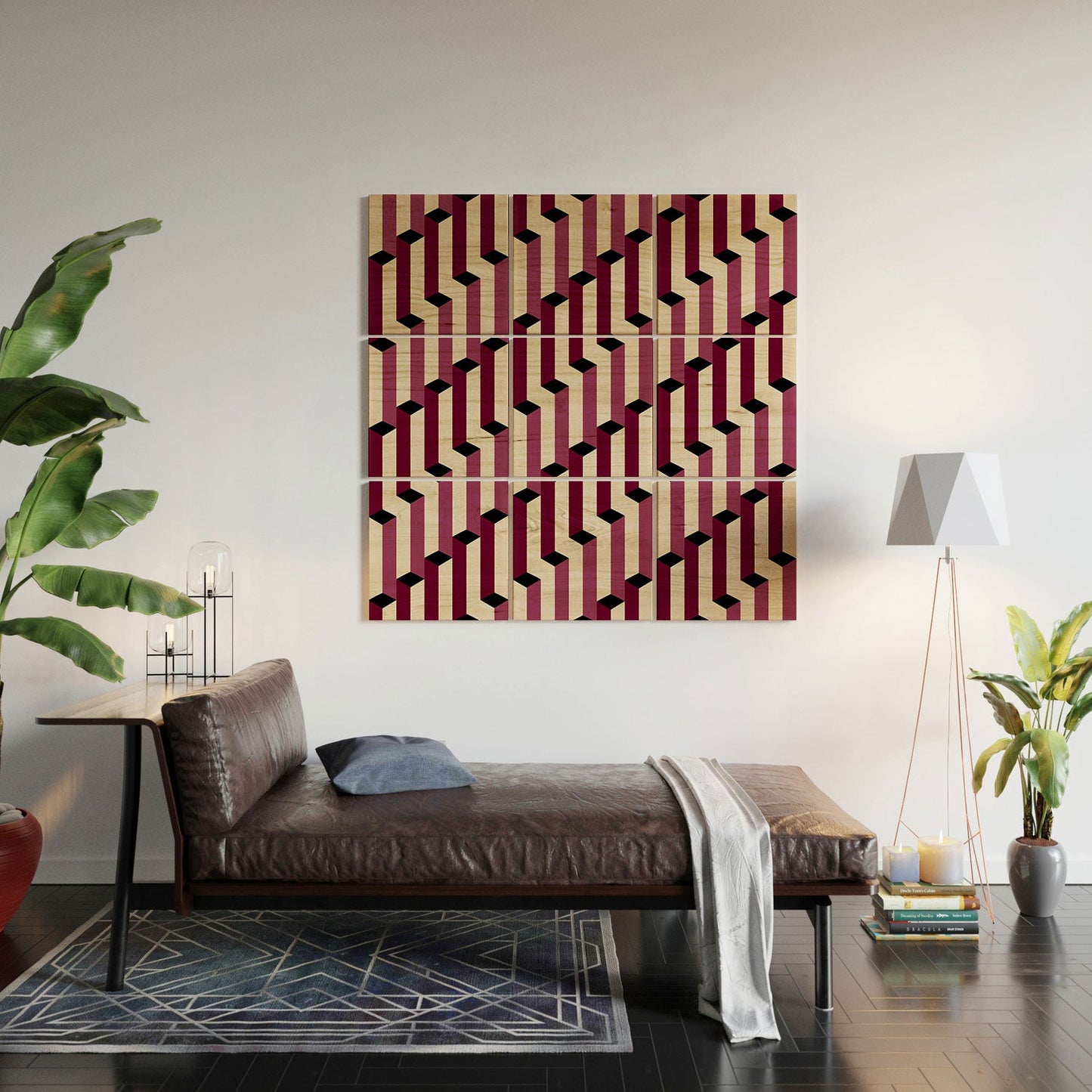 Colour Poems Columns Pattern I Wood Wall Mural