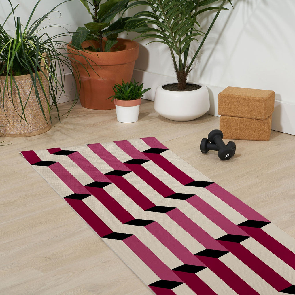 Colour Poems Columns Pattern I Yoga Mat