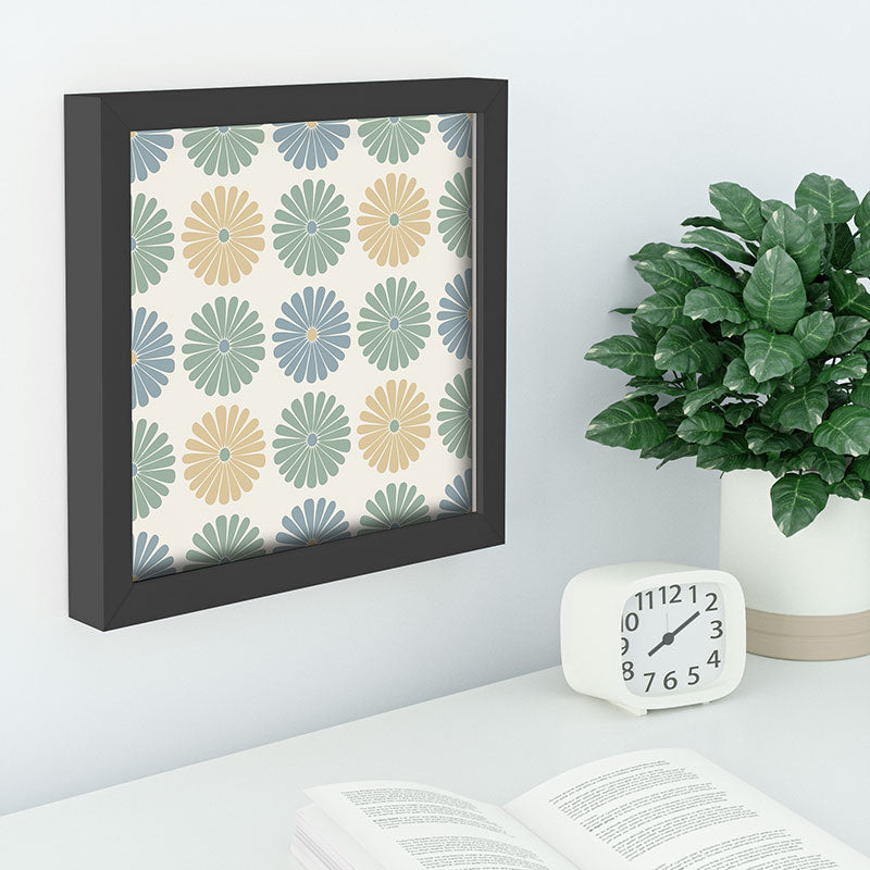 Colour Poems Daisy Pattern Multicolor I Recessed Framing Square