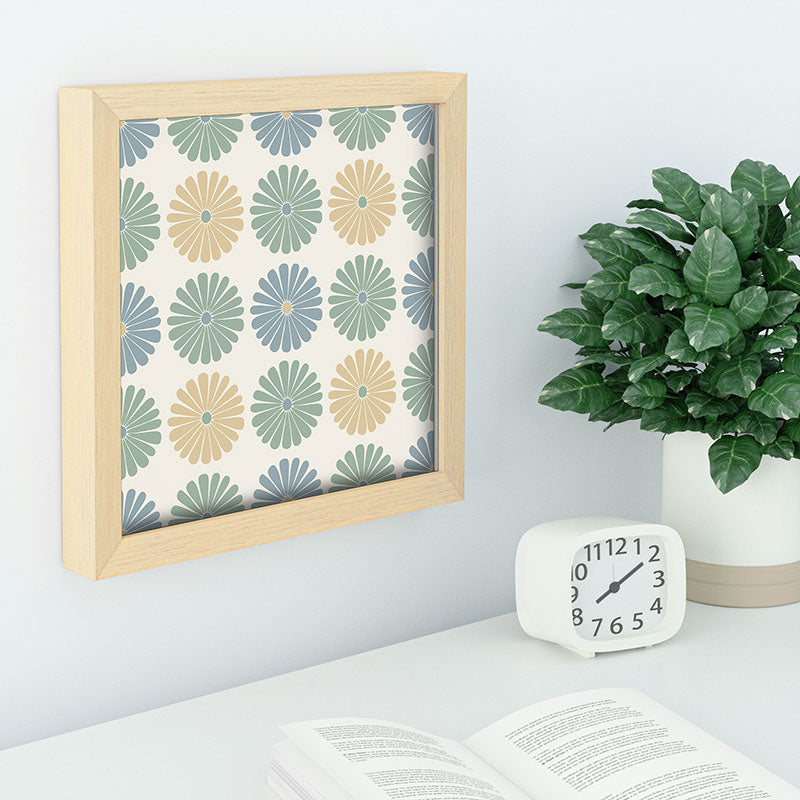 Colour Poems Daisy Pattern Multicolor I Recessed Framing Square