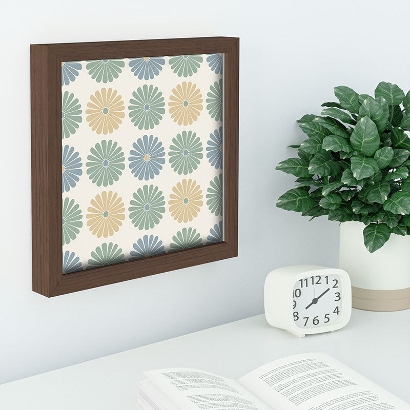 Colour Poems Daisy Pattern Multicolor I Recessed Framing Square