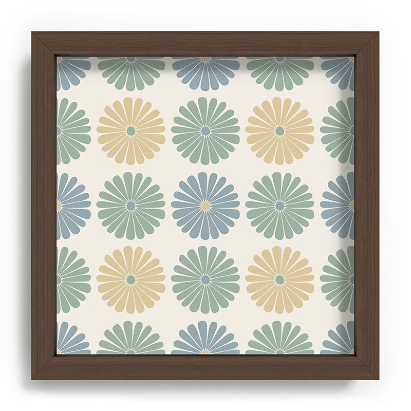 Colour Poems Daisy Pattern Multicolor I Recessed Framing Square